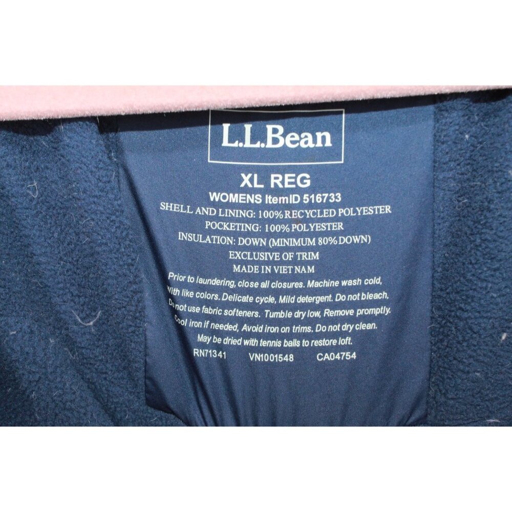 Ll Bean Beans Down Jacket Colorblock Nautical Nav… - image 8